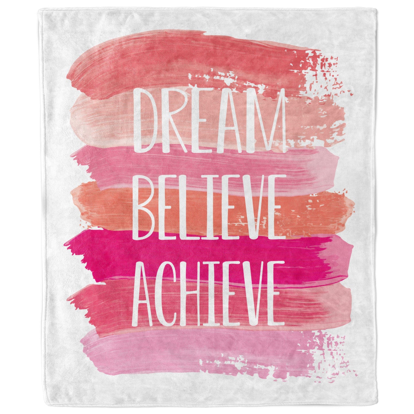 Dream Believe Achieve Inspirational Blanket-Luxe Palette