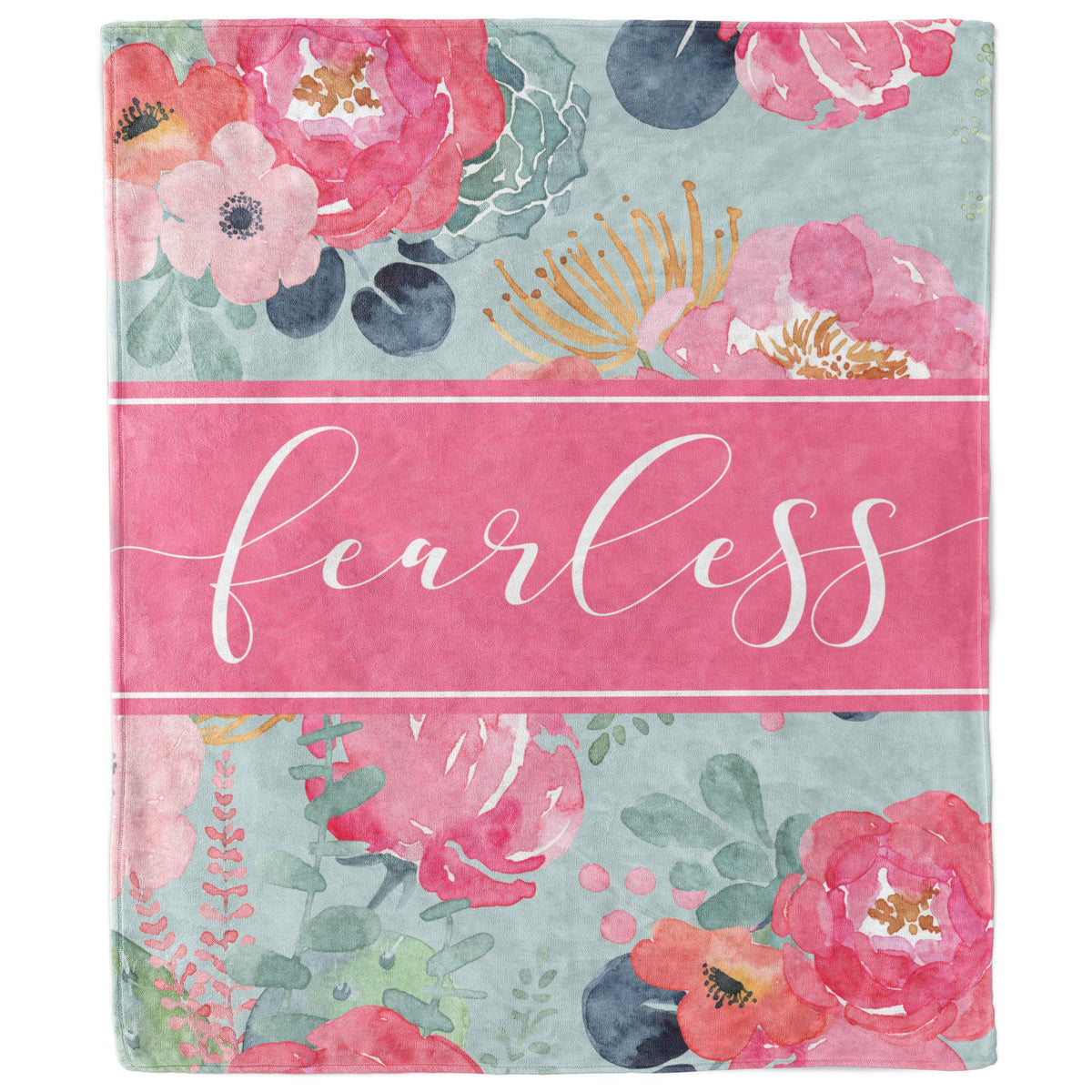 Fearless Floral Inspirational Blanket for Women-Luxe Palette