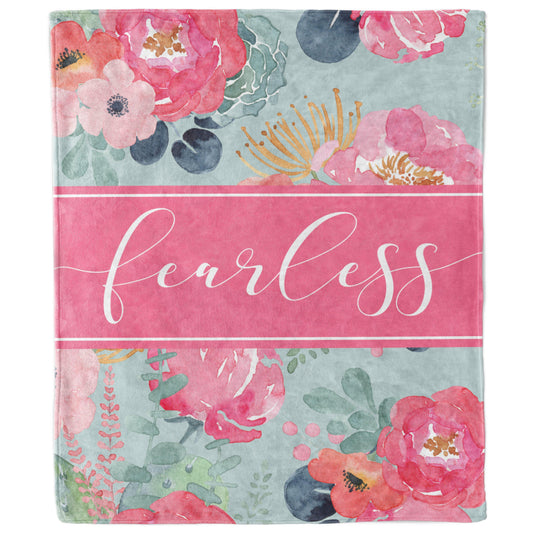 Fearless Floral Inspirational Blanket for Women-Luxe Palette