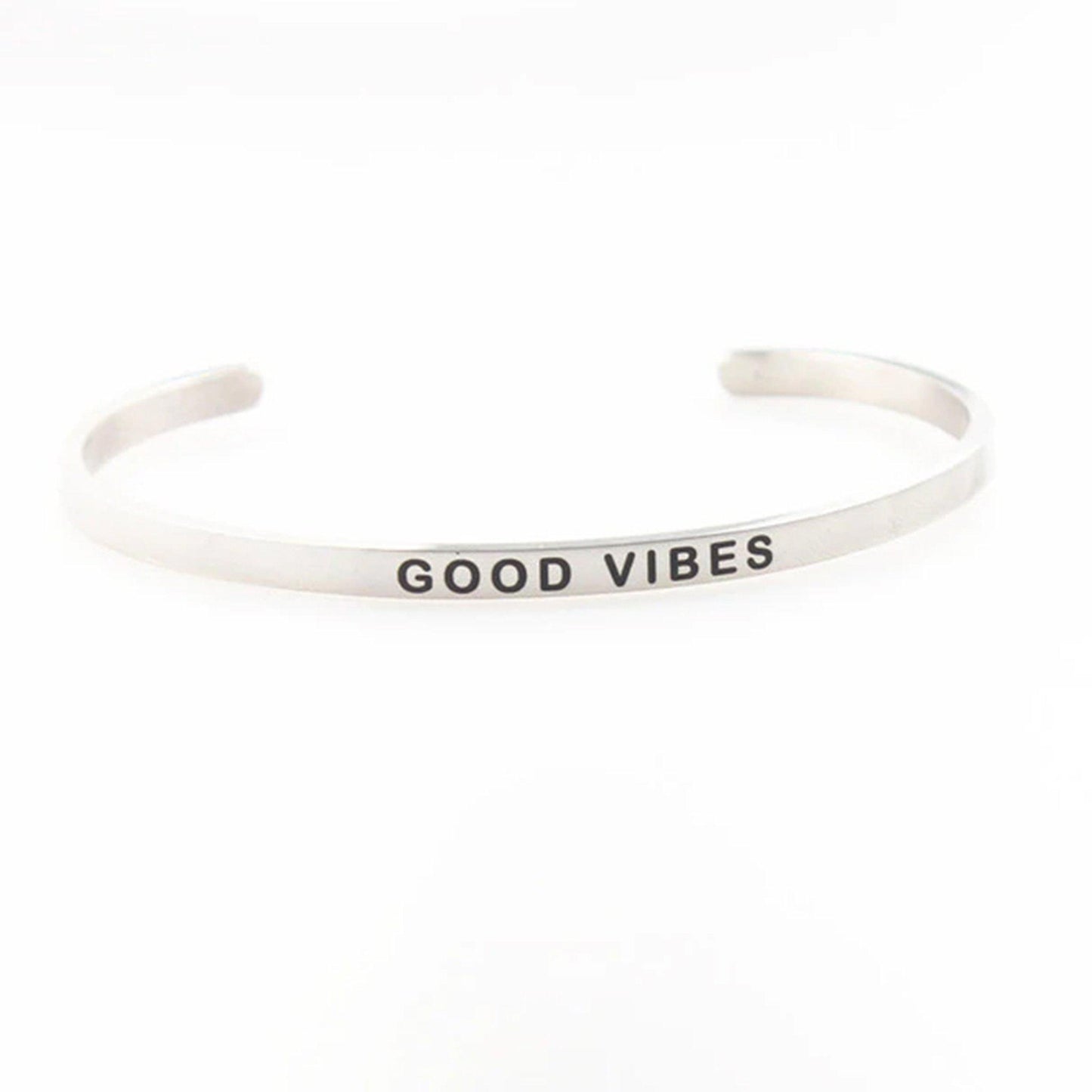 Good Vibes Inspirational Bangle Bracelet-Luxe Palette