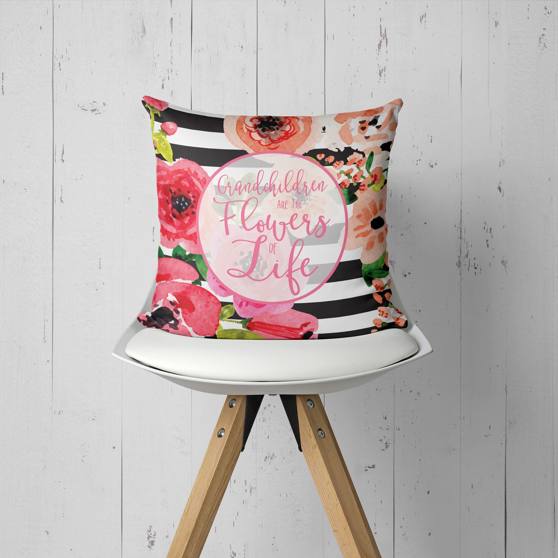 Grandchildren Are the Flowers of Life Pillow-Luxe Palette