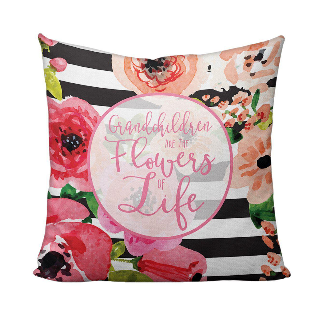Grandchildren Are the Flowers of Life Pillow-Luxe Palette