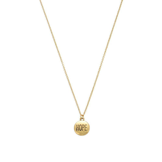 Hope Motivational Pendant Necklace - Gold-Luxe Palette