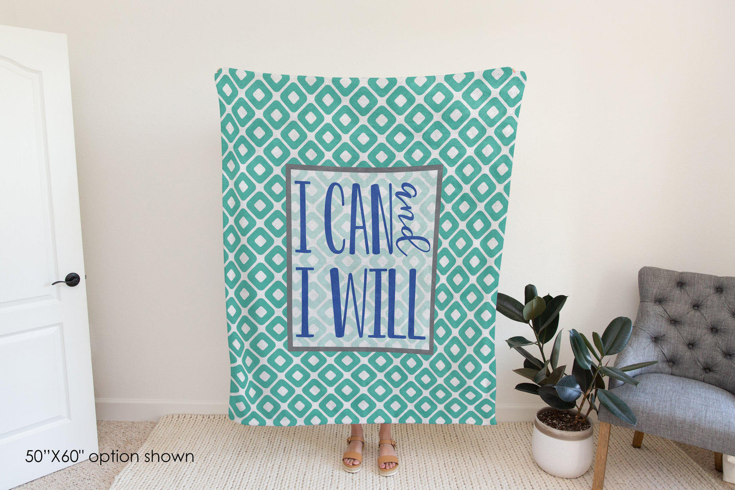 I Can and I Will Inspirational Blanket-Luxe Palette