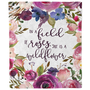 In a Field of Roses She Is a Wildflower Blanket-Luxe Palette