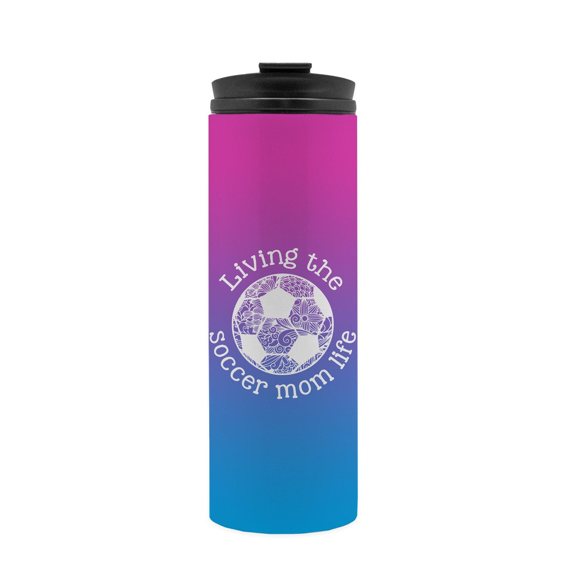 Living the Soccer Mom Life Travel Thermal Mug-Luxe Palette