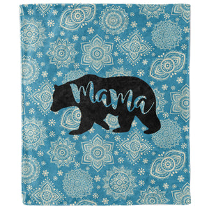 Mama Bear Mandala Inspirational Blanket-Luxe Palette