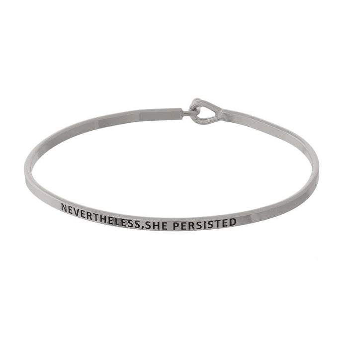 Nevertheless She Persisted Inspirational Bangle Bracelet-Luxe Palette