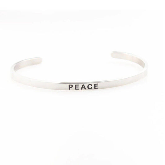 Peace Inspirational Bangle Bracelet-Luxe Palette