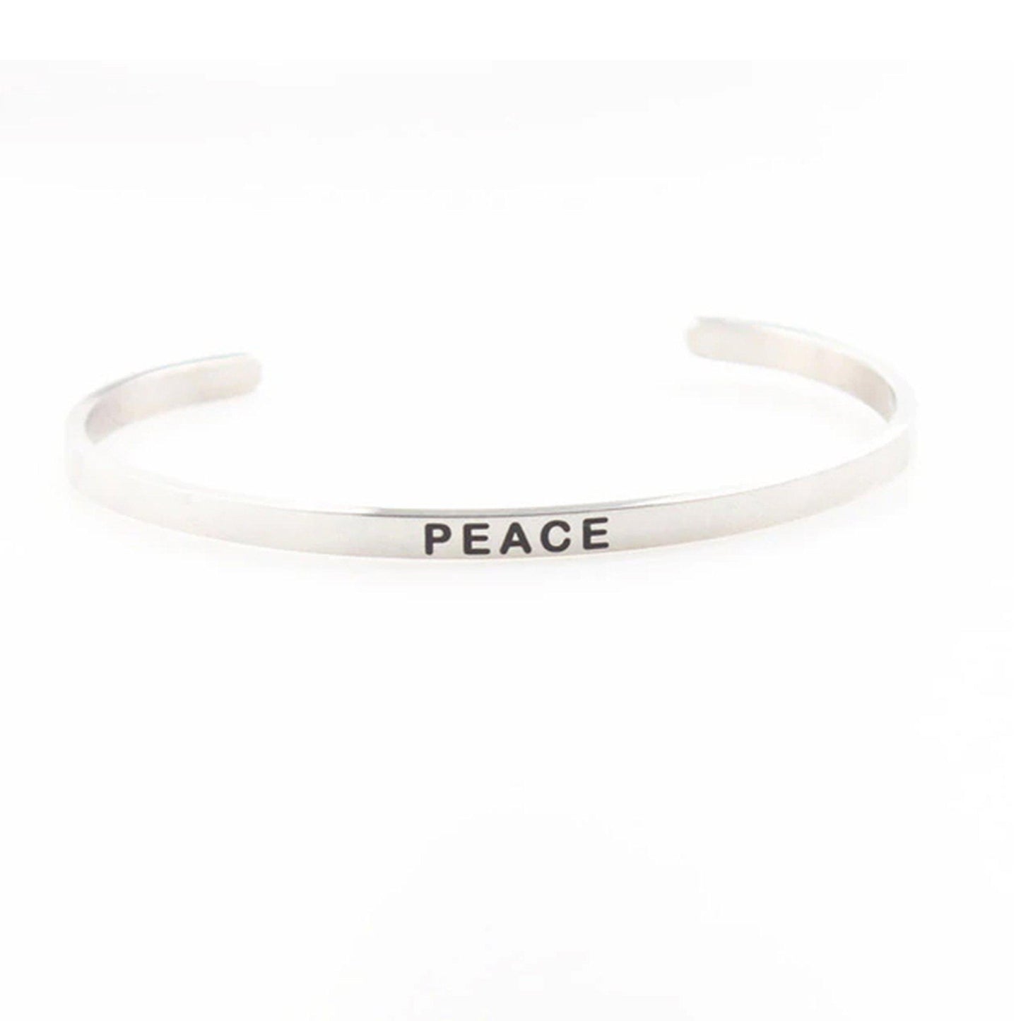 Peace Inspirational Bangle Bracelet-Luxe Palette