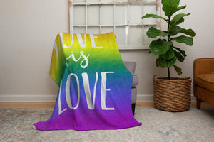 Rainbow Love is Love Pride Blanket-Luxe Palette