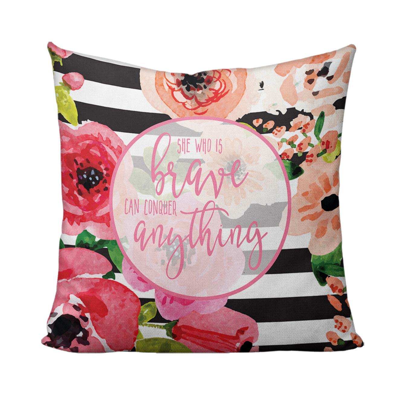 She Who Is Brave Can Conquer Anything Pillow-Luxe Palette
