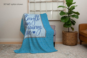 Strength Hope Courage Love Inspirational Blanket-Luxe Palette