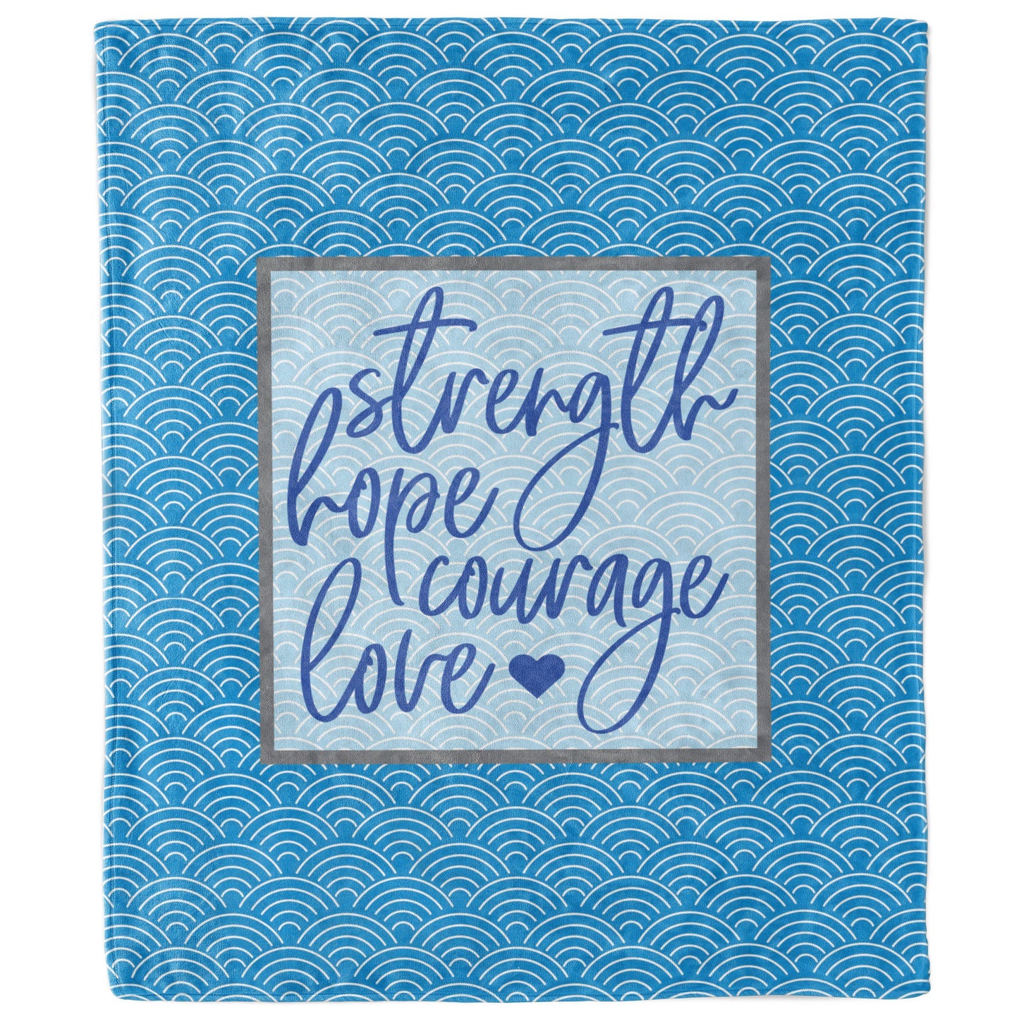 Strength Hope Courage Love Inspirational Blanket-Luxe Palette