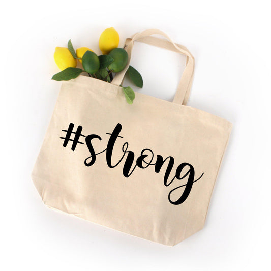 Strong Hashtag Large Tote Bag-Luxe Palette