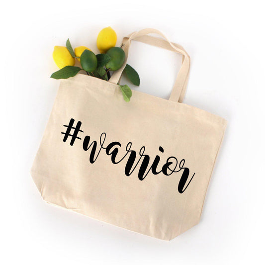 Warrior Hashtag Large Tote Bag-Luxe Palette