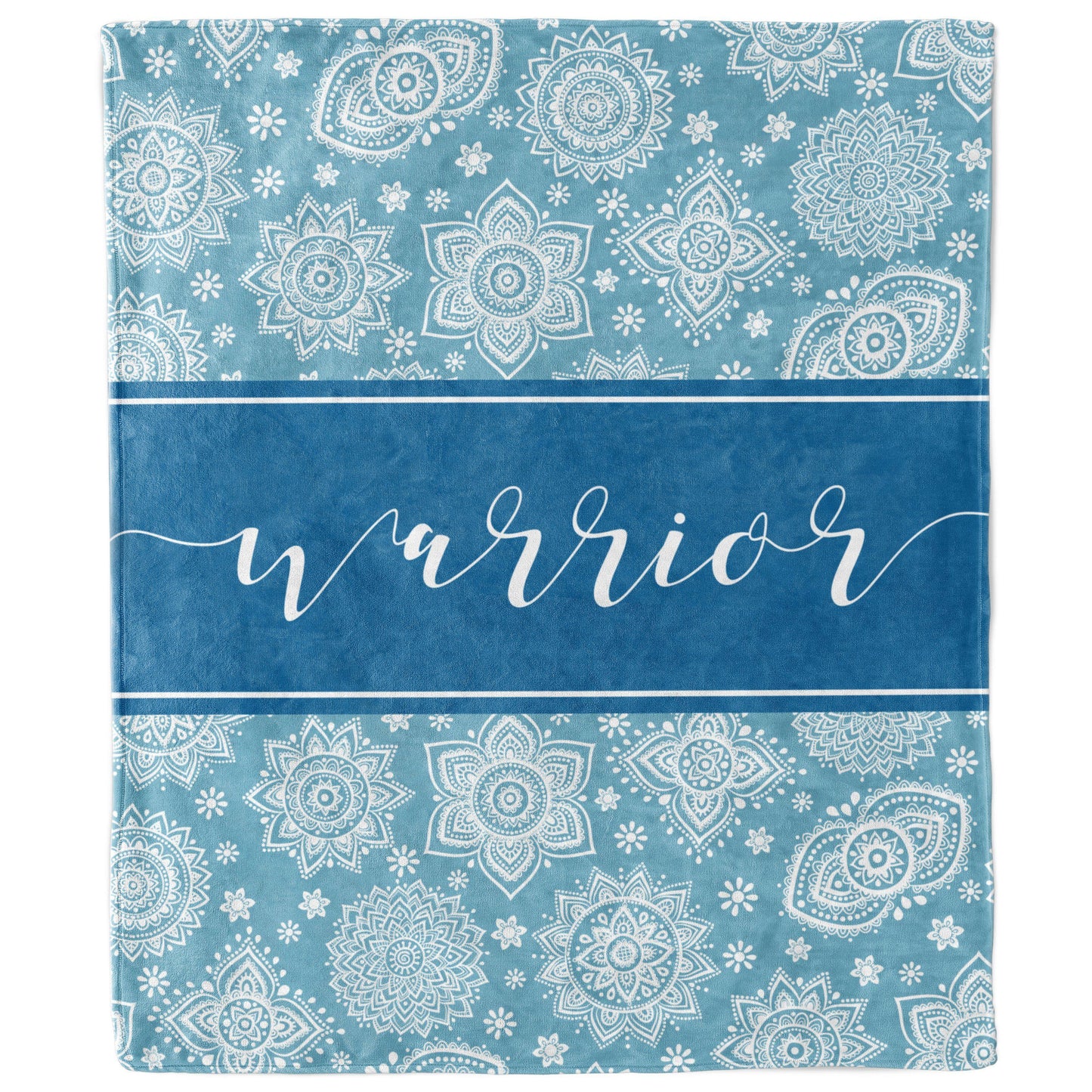 Warrior Mandala Inspirational Quote Blanket-Luxe Palette