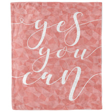 Yes You Can Inspirational Quote Blanket-Luxe Palette