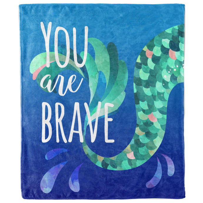You Are Brave Mermaid Blanket-Luxe Palette