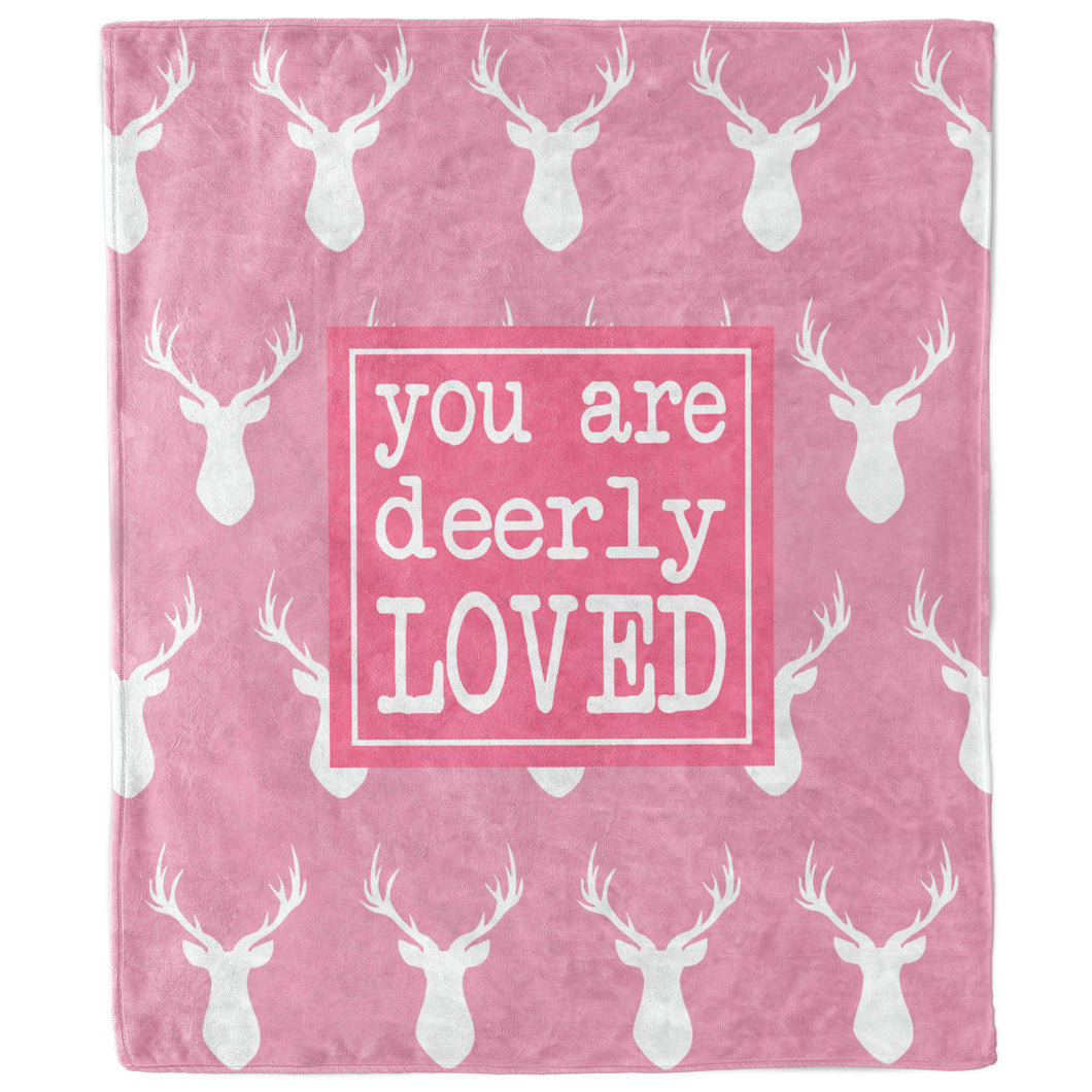 You Are Deerly Loved Pink Blanket-Luxe Palette