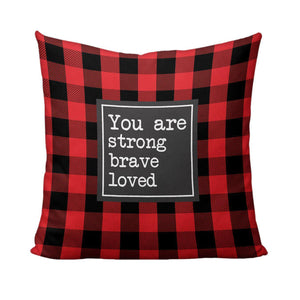You Are Strong Brave Loved Pillow-Luxe Palette