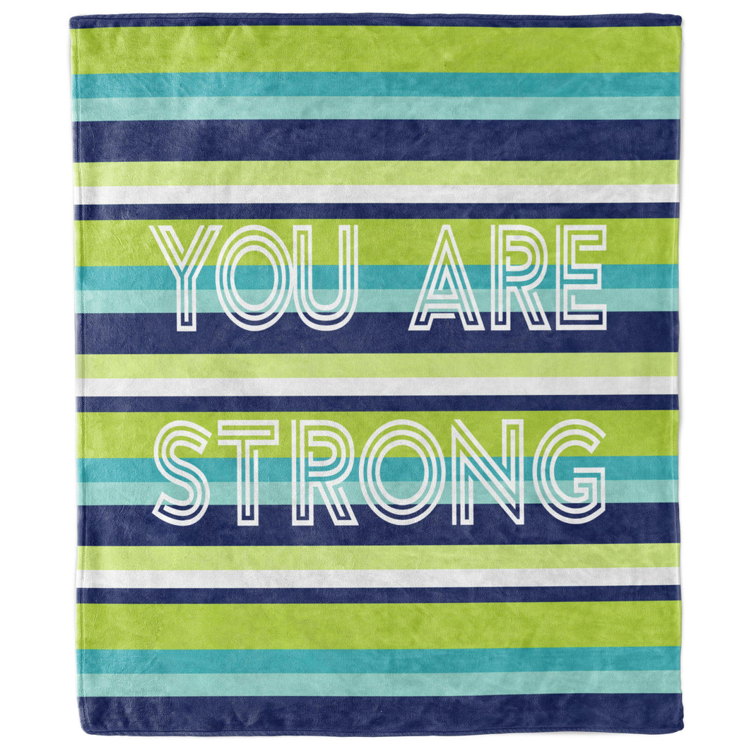 You Are Strong Striped Blanket-Luxe Palette