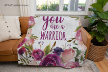 You Are a Warrior Purple Flower Blanket-Luxe Palette